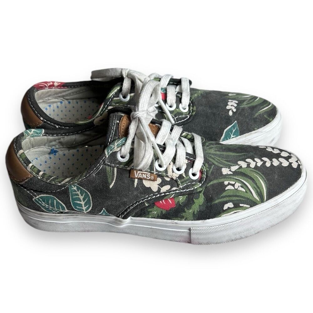 VANS Chima Ferguson Sydney Pro Aloha Green Floral Canvas Shoes Men’s Size 6.5